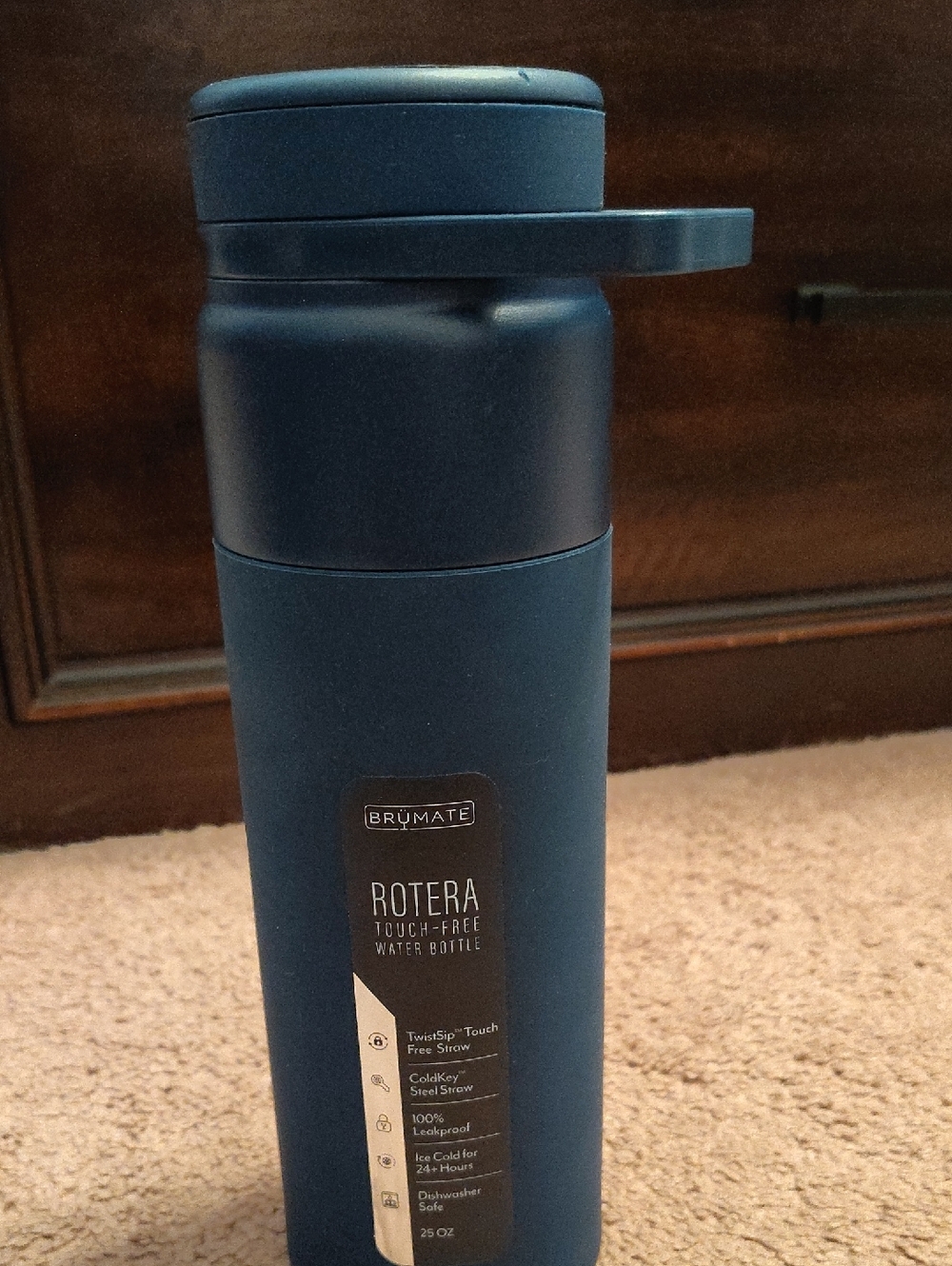 BrüMate Rotera Touch-Free Water Bottle - Navy